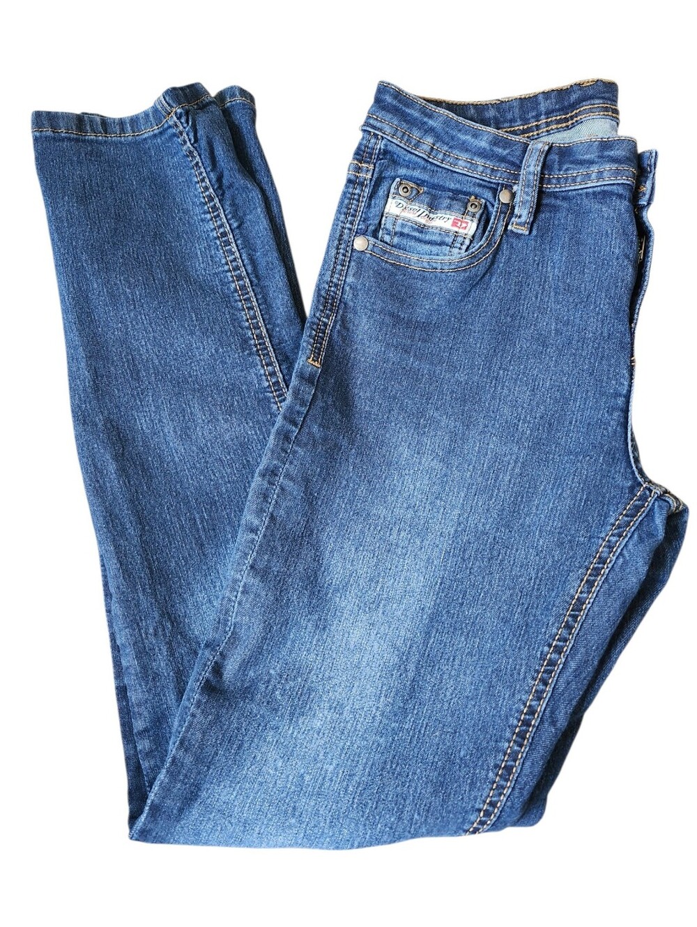 Diesel Kid Waykee J US Jeans Youth Size 14Y Regular Straight Stretch Medium Wash